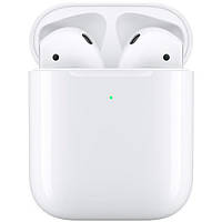 Беспроводные наушники в кейсе Apple AirPods 2 Original series 1:1 с беспроводной зарядкой Белый