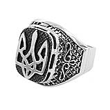 Печатка чоловіча срібна Герб України, фото 2