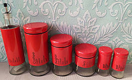 Набір для цукру, солі, чаю та кави A-PLUS |Ємність для олії/оцту | Набір пляшечок | Набір ємностей