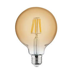 Лампа вінтажна світлодіодна (ретро) "RUSTIC GLOBE-6" 6W Filament led 2200К E27