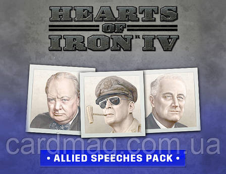 Hearts of Iron IV: Allied Speeches Pack (Ключ Steam) для ПК, фото 1