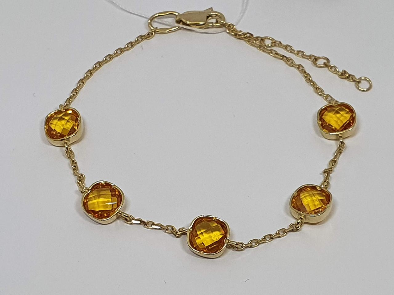 Золотий браслет з кварцом. БС676.10408ЛН