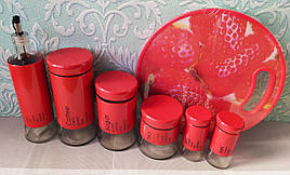 Набір для цукру, солі, чаю та кави, разделочня дошка |Ємність для олії/оцту | Набір пляшечок | Набір ємностей