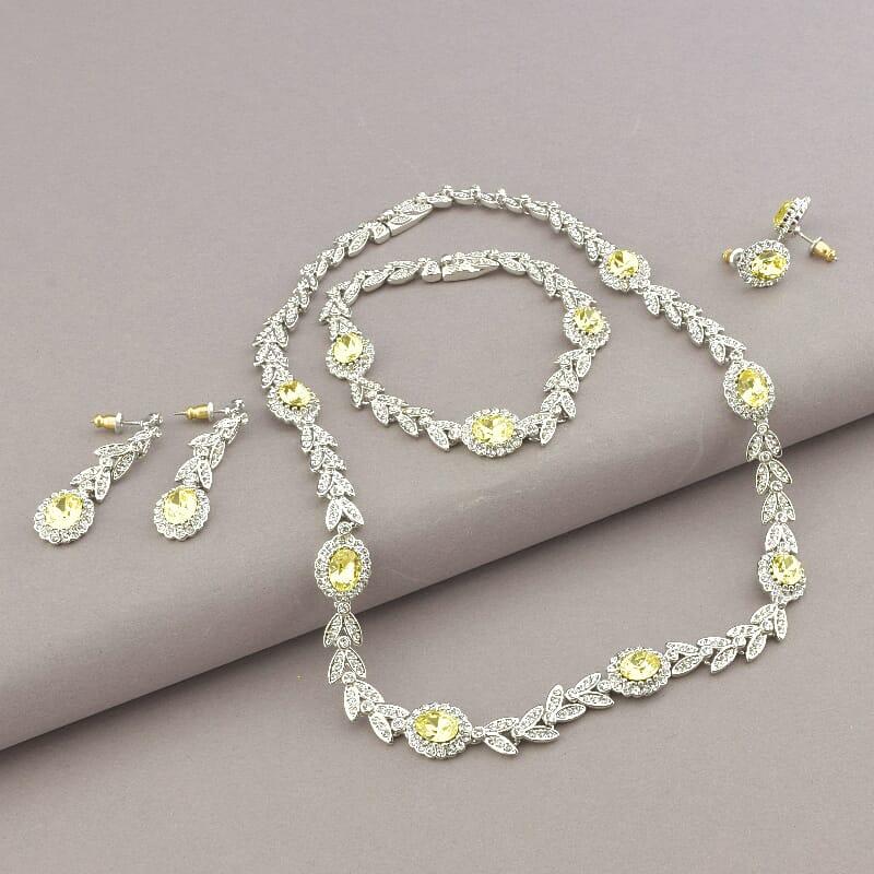 Набір (4 Предмети) Фіаніт 40 см. (родій), фото 1