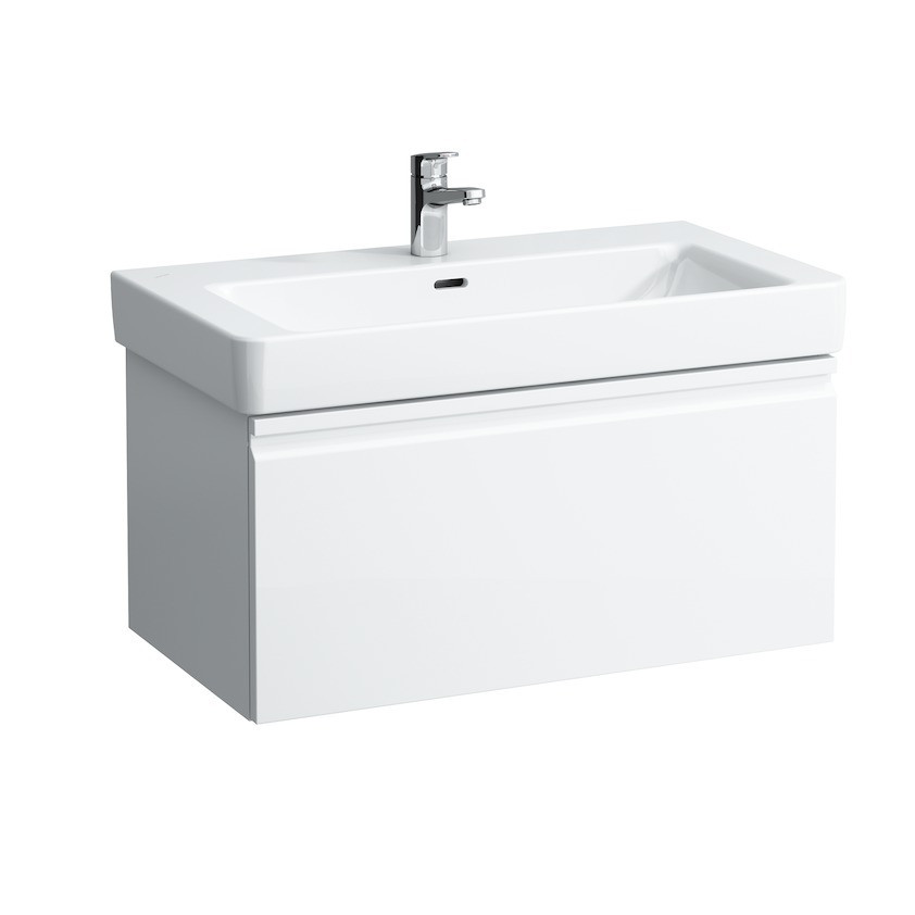 Тумбочка із умивальником у ванну LAUFEN PRO S H8609654751041 100x46.1x50см підвісна білий 82364