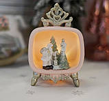 Новорічна статуетка "А ось і Санта!" 15х6х10 см (кераміка) з підсвіткою, фото 2