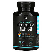 Sports Research, Рыбий жир с Омега-3, тройная сила, 1250 мг, 90 капсул