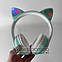 Дитячі бездротові bluetooth-навушники STN-28 бездротові блютуз навушники з котячими вушками котика бірюза, фото 3