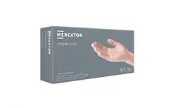 Рукавички вінілові Mercator Medical, L,100 шт., Білий
