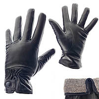 Классические мужские перчатки  из натуральной кожи (лайка) на подкладке из шерсти