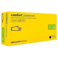 Рукавиці латексні MERCATOR Comfort Powdere опудрені, розмір S, (100 шт./пач.) Білий