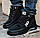 Ботинки Зимние New B@lance Кроссовки Мужские на Меху Черные (размеры: 42,43,44,45) Видео Обзор, фото 7