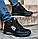 Ботинки Зимние New B@lance Кроссовки Мужские на Меху Черные (размеры: 42,43,44,45) Видео Обзор, фото 8