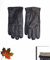 Мужские перчатки  из натуральной кожи (лайка) на подкладке из шерсти