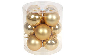 Набір куль пласт. у колбі 4см 12шт золото №147-290/Bonadi/(1)(72)