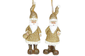 Фігурка-підвіска полістоун "Санта" 13см,2вида,золото №823-182/Bonadi/(12)(96)