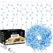 Гірлянда бахрома вулична зовнішня 12 м 300 LED Springos + Flash CL0318 синя, фото 3