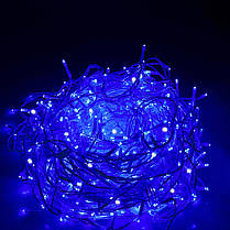 Гірлянда бахрома вулична зовнішня 12 м 300 LED Springos + Flash CL0318 синя, фото 6