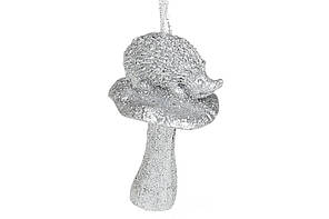 Фігурка-підвіска полістоун "Їжак з грибом" 7см,срібло №829-512/Bonadi/(12)(288)