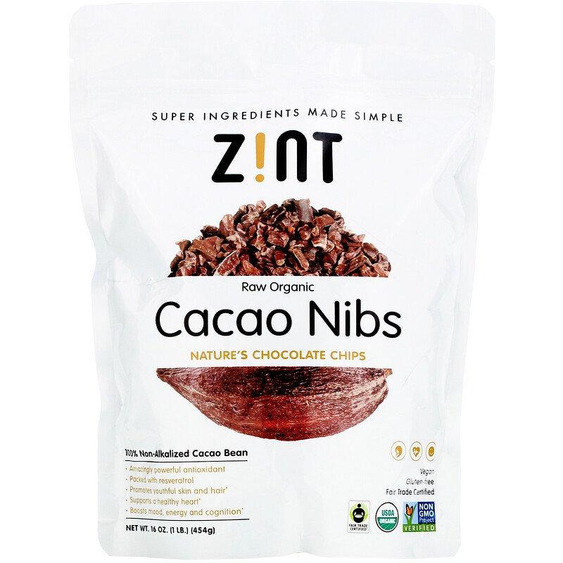 Zint, Сирі органічні ядра какао-бобів, 454 г (16 унцій)