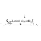 Шланг гнучкий для підключення води SANDIPLUS зв-вн 1/2"x1/2" 20 см 79205 SD398W20, фото 3
