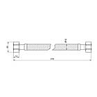 Шланг гнучкий для підключення води SANDIPLUS вн-вн 1/2"x1/2" 40 см 79208 SD397W40, фото 3