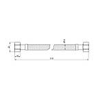 Шланг гнучкий для підключення води SANDIPLUS вн-вн 1/2"x1/2" 50 см 79210 SD397W50, фото 3