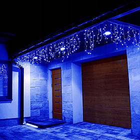 Гірлянда бахрома вулична зовнішня 8 м 200 LED Springos CL0202 синя