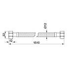 Шланг гнучкий для підключення води SANDIPLUS вн-вн 1/2"x1/2" 150 см 79220 SD397W150, фото 3