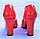Жіночі Червоні Туфлі на Товстому Каблуці Лакові Модельні (розміри: 36,37,38,39,40) - 072, фото 4
