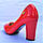 Жіночі Червоні Туфлі на Товстому Каблуці Лакові Модельні (розміри: 36,37,38,39,40) - 072, фото 8