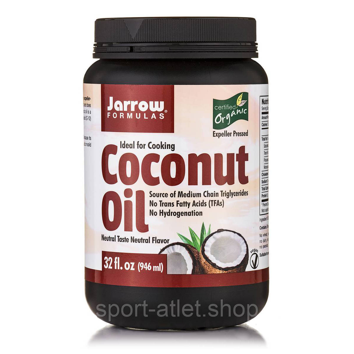 Замінник харчування Jarrow Formulas Organic Coconut Oil, 946 грам