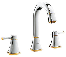 Кран на раковину на 3 отвори GROHE Grandera M 20389IG0 золотий латунь з донним клапаном 90191