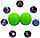 Масажний м'ячик подвійний TPR 12х6 см зелений, фото 2