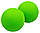 Масажний м'ячик подвійний TPR 12х6 см зелений, фото 3