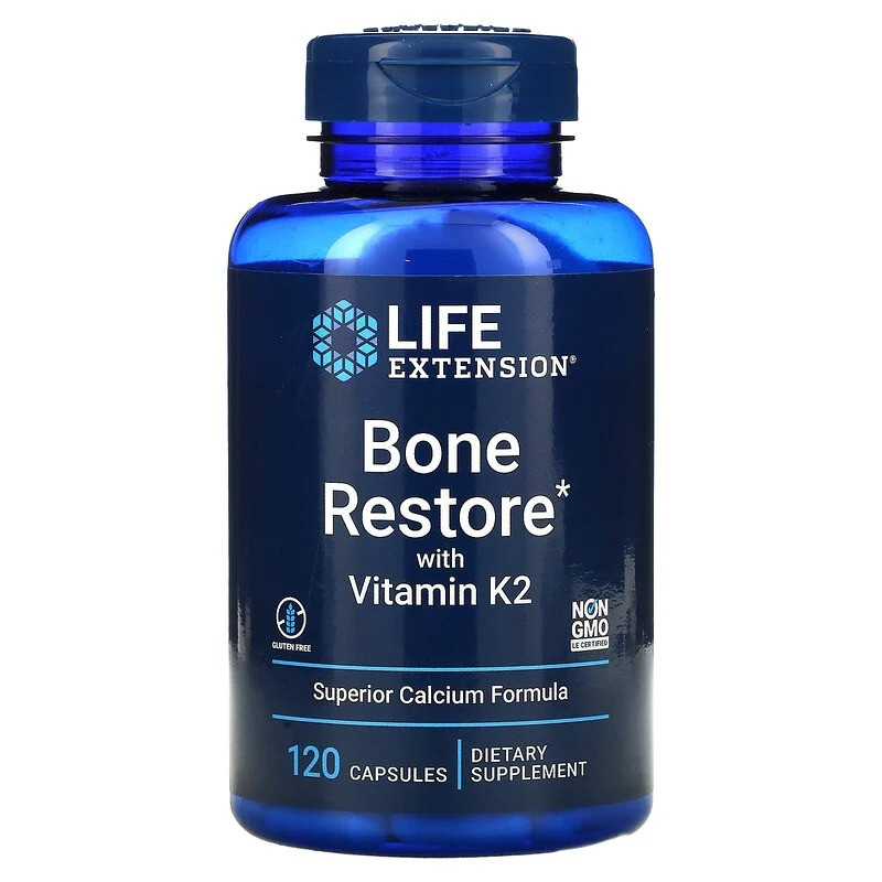 Відновлення кісток із вітаміном К2 Life Extension Bone Restore Vitamin K 2 120 капсул