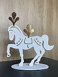 Декоративна фігурка Кінь з короною висотою 45 см Manific Decor, фото 2