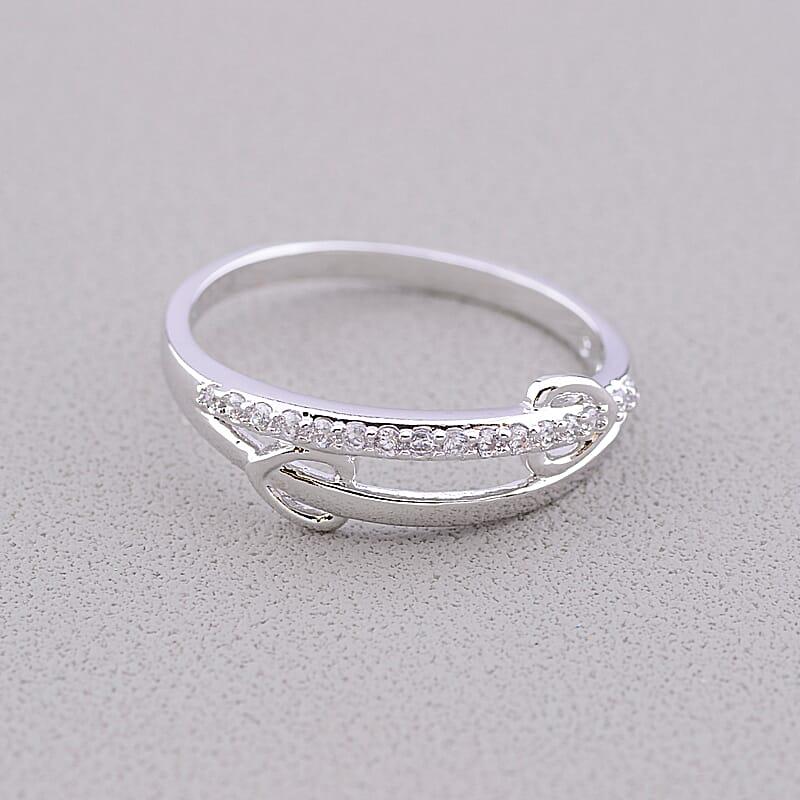 Каблучка з фіанітами родіеве покриття XUPING, фото 1