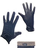 Мужские комбинированные перчатки PRADA из кожи (лайка) и натуральная замша
