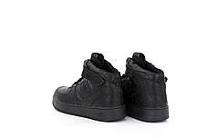 Зимові кросівки Nike Air Force Black з хутром, чоловічі кросівки. ТОП Репліка ААА класу., фото 2