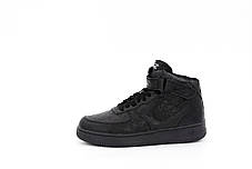 Зимові кросівки Nike Air Force Black з хутром, чоловічі кросівки. ТОП Репліка ААА класу., фото 3