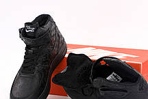 Зимові кросівки Nike Air Force Black з хутром, чоловічі кросівки. ТОП Репліка ААА класу., фото 2