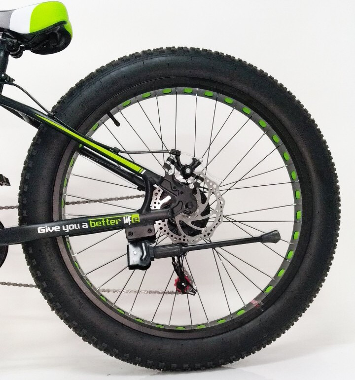 Велосипед фетбайк горный подростковый S800 HAMMER ЭКСТРИМ 26 дюймов, черно-зеленый - фото 3 - id-p1508619634