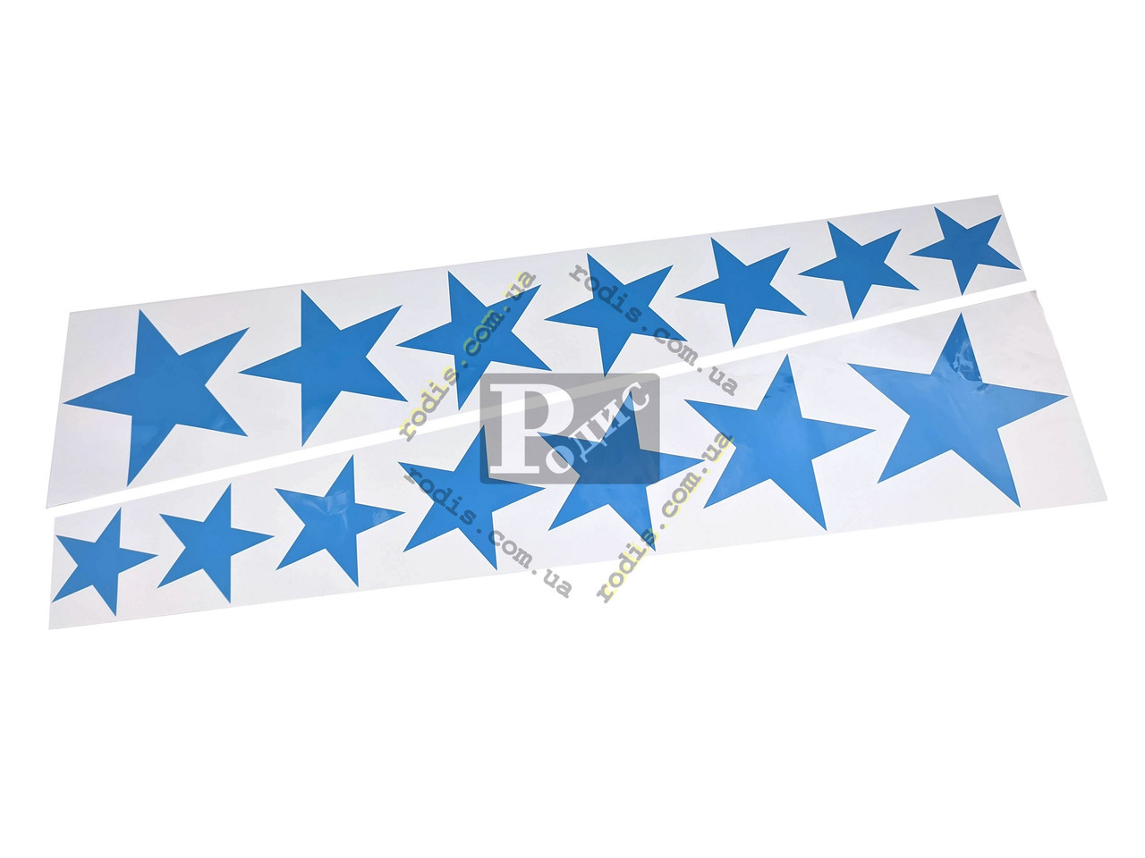 Наклейка на автомобіль Зірки, блакитні (l = 1000 мм)
