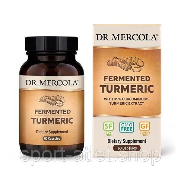 Натуральна добавка Dr. Mercola Fermented Turmeric, 60 капсул
