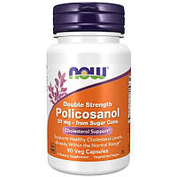 Натуральная добавка NOW Policosanol 20 mg Double Strength, 90 вегакапсул