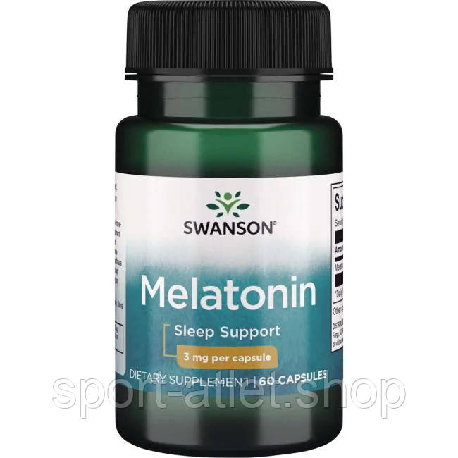 Натуральна добавка Swanson Melatonin 3 mg, 60 капсул
