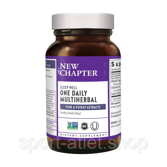 Натуральна добавка New Chapter One Daily Multiherbal Sleep Well, 30 капсул