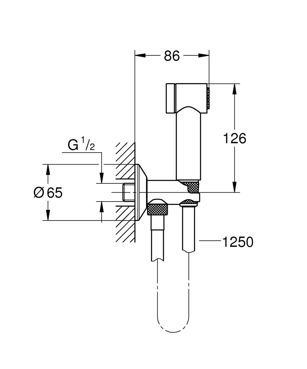 Комплект для гигиенического душа с подключением GROHE Sena Trigger Spray 35 хром 26332000 - фото 2 - id-p1508563591