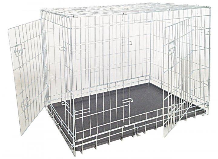 Croci Zinc Plated Box Клітка для собак (2-ві двері та пластиковий піддон 109*71*79 см
